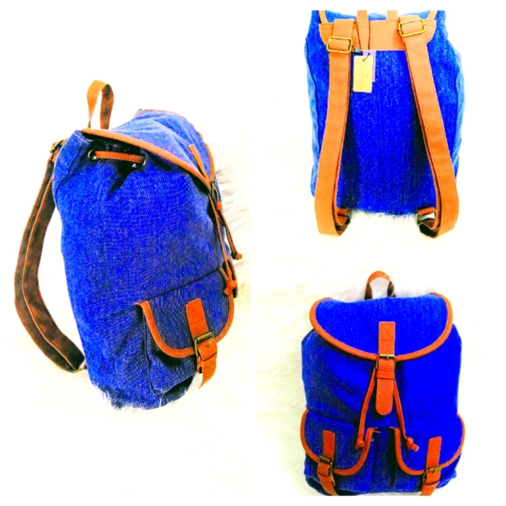 (NEW)! Blue Denim Backpack !